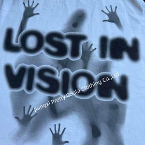 Camiseta con mangas <span class=keywords><strong>Regan</strong></span> personalizada para hombre MT1407, camiseta de manga larga con hombros caídos DTG para hombre, camisetas informales de estilos de gran tamaño - Product Image 3