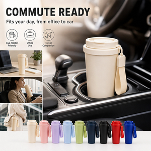 <b>Large</b> Capacity Stainless Steel <b>Gift</b> Cup Lid Portable Double Wall 6-12 Hours Insulation Coffee Cup Car Accompanying Straw - Product Image 1