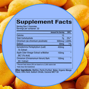 Factory customization Metabolism Gummies with Gynostemma Pentaphyllum <b>Supplement</b> Supports Healthy Weight Management Gummies - Product Image 2