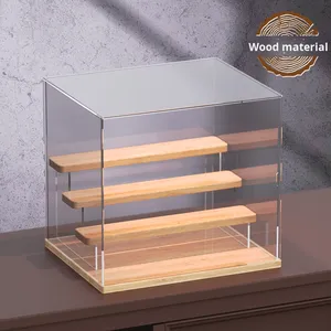 Estante de exhibición de madera maciza acrílico personalizado para caja ciega, figurita de almacenamiento, muñeca para soporte de exhibición de <span class=keywords><strong>Lego</strong></span> - Product Image 4