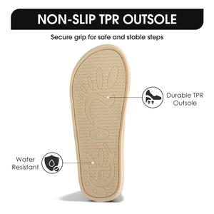 Kadınlar için rahat ev ayakkabıları rahat bellek köpük klasik sert banyo havlusu üst kapalı açık terlik üzerinde kayma - Product Image 4