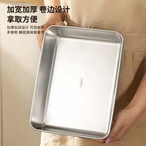 Snainy Stainless Steel Square Food Storage <b>Container</b> With Plastic Lid For <b>Refrigerator</b> Use - Product Image 3