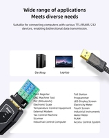 Cable Convertidor de Comunicación de Puerto Serie DTECH IOT5019C (2.ª generación) USB-A a TTL RS485 RS232, 0.5M 1M 1.5M