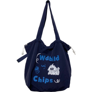 Sac fourre-tout en toile de coton réutilisable esthétique coréen personnalisé pour les femmes Pliage durable écologique pour l'épicerie de plage en plein air - Product Image 6