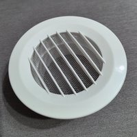 Grille d'aération ronde réglable à montage au plafond, en plastique ABS blanc, à lamelles droites, avec boucle à ressort, pour système de climatisation
