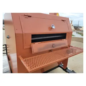 Özelleştirilmiş büyük varil sigara içen barbekü açık kömür taşınabilir ızgara bahçe davul küçük masa makinesi barbekü ile satılık