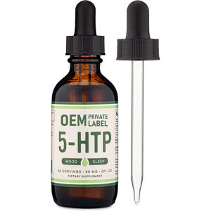 Mélatonine <span class=keywords><strong>5</strong></span> Gouttes liquides <span class=keywords><strong>HTP</strong></span> Supplément d'aide au sommeil cérébral pour l'humeur Relaxation du sommeil Liquide plus rapide pour rester endormi pour adultes OEM - Product Image 2