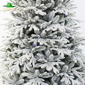 New Design High Quality for 7ft PE/PVC Mixed Artificial Snow <b>Christmas</b> Tree <b>Decoration</b> <b>LED</b> Lights Standing Personalized - Product Image 2