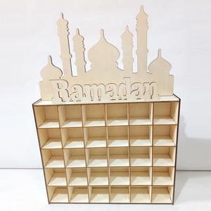 Custom DIY Wooden Ramadan Calendar Craft for Muslim Home Decoration Ramadan Gift Box Supplies Ramadan EID Decorations