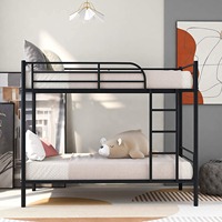 Lit superposé réglable en acier avec cadre de lit superposé en métal pour adultes-pour la maison, l'école ou l'hôtel