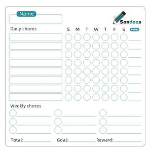 Magnetic Calendar Chore Chart Dry <b>Erase</b> Behavior Charts Markers Reward Chart for Kids Teens Adults Family Fridge Magnet Board - Product Image 5