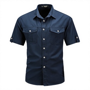 Chemise décontractée ample et fine en coton 100% respirant, anti-rides, pour le printemps, vente en gros, service OEM pour vêtements de travail épais - Product Image 3