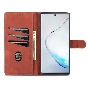 Leather Phone Case For Samsung Note 10 Pro PU Leather Phone Cases With Holder And Wallet