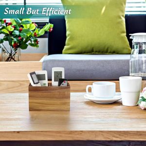 Wooden living room air <b>conditioner</b> remote control storage box, miscellaneous items organizer, living room storage box with - Product Image 4