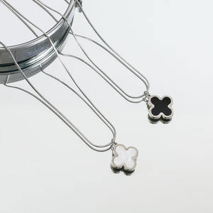 Último símbolo minimalista Adorable regalo Idea suministros colgante delicado collar de acero de titanio dorado para mujeres ajuste al por mayor - Product Image 4