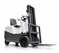 Chariot élévateur électrique à trois roues avec contrôleur Curtis, batterie au plomb-acide, chariot élévateur pour opérations en entrepôt à allées étroites, CE