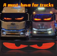 Écran LED pour camion, affichage animé, messages défilants, yeux clignotants, programmable, écran LED flexible, 24V, panneau LED œil du diable