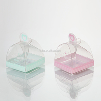 Vente en gros Boîte cadeau transparente avec poignée Emballage en plastique acétate pour présentation au détail de gâteaux aux bonbons Boîte cadeau