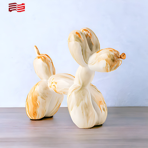 2025 Viral Rainbow Balloon Dog Sculpture Multi-Color Resin Art Decor Set - Whimsical Home & Office Gift (4 colores) - Product Image 1
