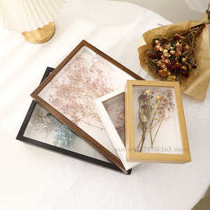 Usine 6 "<span class=keywords><strong>3D</strong></span> Shadow Box <span class=keywords><strong>cadre</strong></span> <span class=keywords><strong>en</strong></span> bois avec image d'affichage de fleurs <span class=keywords><strong>en</strong></span> <span class=keywords><strong>verre</strong></span> Transparent 3cm <span class=keywords><strong>cadre</strong></span> profond boîte de souvenirs de mariage - Product Image 4
