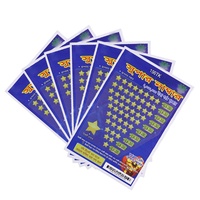 Carte de loterie à gratter imprimée en couleur avec conception de jeu gratuite, impression de données variables, en carton/carton duplex pour la distribution de tickets au détail