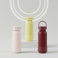 Gourde Sportive YEWAY en Acier Inoxydable avec Paille et Brosse, Double Paroi Sous Vide Anti-Fuite pour la Salle de Sport, les Activités de Plein Air et la Randonnée, Écologique