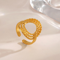 Cincin Lingkaran Minimalis Baja Anti Karat Gaya Eropa dan Amerika, Cincin Jari Desain Unik Trendi dan Serbaguna