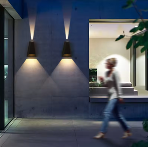 Fourniture d'usine éclairage design moderne appliques noires led étanche jardin extérieur applique murale - Product Image 4