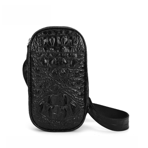 Sac de Poitrine Homme en Cuir Véritable Style Décontracté – Best-seller – Sac à Bandoulière Quotidien en Cuir d'<span class=keywords><strong>Os</strong></span> de Crocodile Siamais - Product Image 1