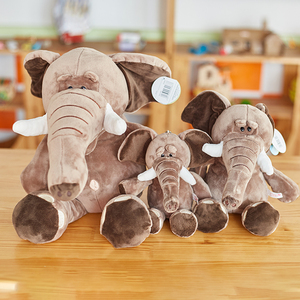 De dibujos animados 50 cm 70 cm 90 cm marrón de algodón tela suave elefante lindo para los niños del bebé dormir - Product Image 5