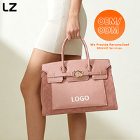 Bolso Tote de Cuero Genuino LZ con Logotipo Personalizado, Bolsos de Hombro de Gran Capacidad, Bolso de Mano con Asa Superior, Diseño de Lujo