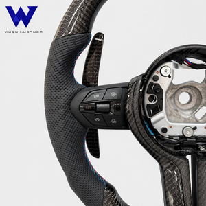 Volante de Fibra de Carbono Personalizado para <span class=keywords><strong>BMW</strong></span> 1M M2 M3 M4 M6 X5M X6M F30 F32 F10 F20 F35 F22 F18 F07 F01 F02 E90 E92 E70 - Product Image 2
