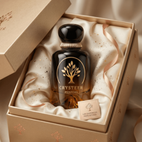 Flacon de parfum en verre de luxe personnalisé, diffuseur à bâtonnets 30ML 50ML 100ML, couleur dégradée noire givrée pour parfum de luxe sur mesure