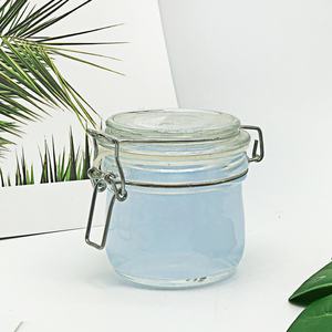Frasco de vidrio con Clip de Metal, recipiente de almacenamiento de vidrio con tapa abatible - Product Image 3