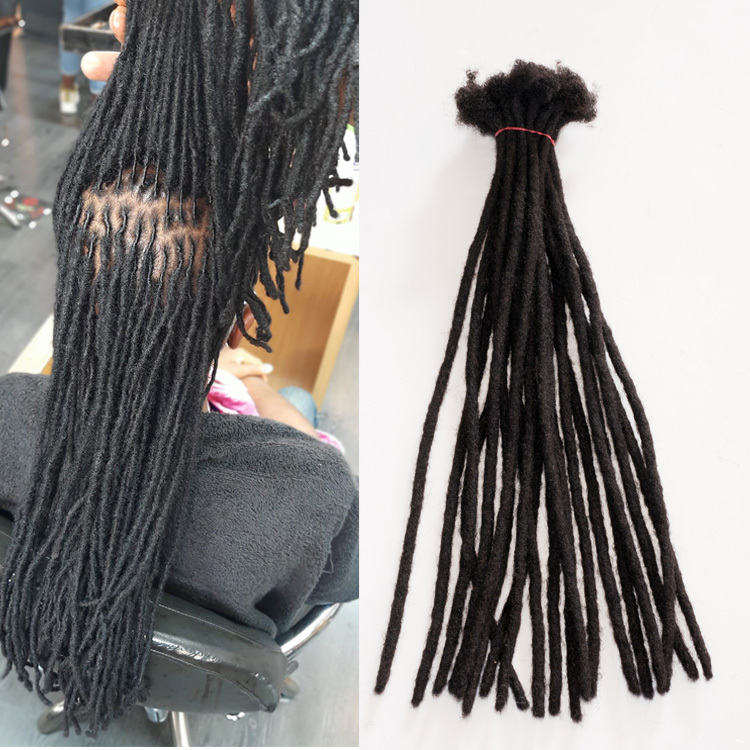 KAMA Wholesale Braiding 100% Virgin Brazilian Human Hair Locs Dreadlock Extensions for Men/Women Detail Section 1
