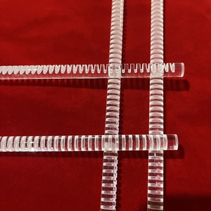 Barra cilindrica in vetro di quarzo <span class=keywords><strong>trasparente</strong></span>, fusione di silice, con fessure. - Product Image 2