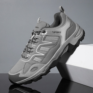 Breathable Mesh Walking Style Shoes Lace Up <b>Rugged</b> Anti Slip Outsole Daily <b>Outdoor</b> Walking Sneakers - Product Image 5