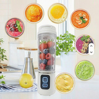 Mixeur portable USB 530 ml, tasse à jus électrique de voyage pour smoothies, mini-mixeur de cuisine en acier inoxydable