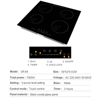 Table de Cuisson à Induction 4 Feux Tactile, Plaque de Cuisson Électrique à Induction 4 Brûleurs avec Meilleure Qualité pour la Vente en Gros