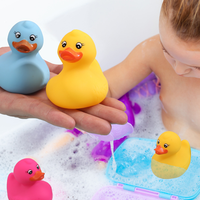 Canard de bain en caoutchouc jaune personnalisé de 2 pouces, jouet flottant couineur en PVC, vente en gros, cadeau promotionnel de vacances pour enfants