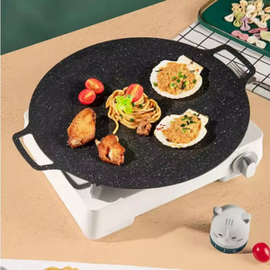 <span class=keywords><strong>Poêle</strong></span> à griller en fonte <span class=keywords><strong>antiadhésive</strong></span> la plus vendue, ronde, pour camping en extérieur et cuisson barbecue - Product Image 4