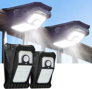Luces LED solares Clip para exteriores Luces con sensor de movimiento IP65 Luz DE SEGURIDAD impermeable para valla Cubierta Pared Garaje Patio