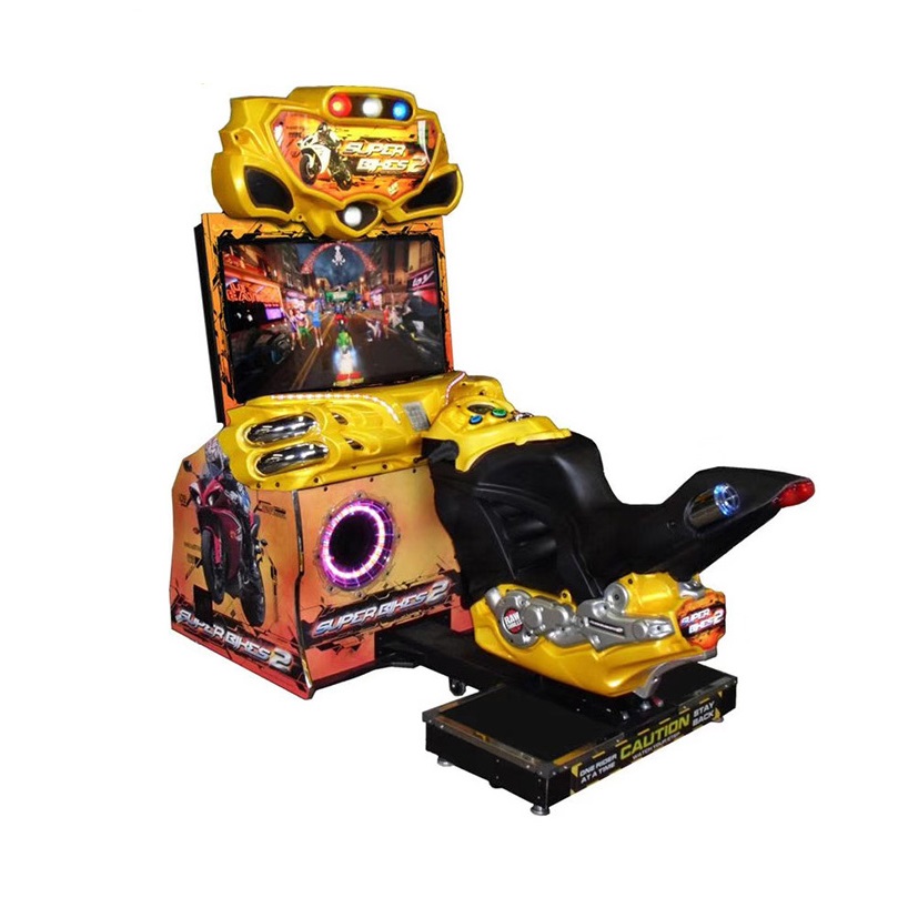 Machine de jeu de course automobile, avec pièces, Super vélo 2 moteurs, pour jeux d'arcade,