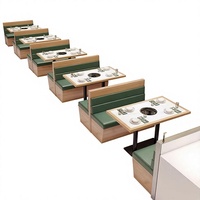 Canapés de restaurant modernes et minimalistes pour hot pot, banquettes semi-circulaires murales pour restaurant chinois, chaises de salle à manger et de barbecue