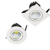 Mini projecteur Led COB rond et carré, en aluminium lumineux, degrés, luminaire d'intérieur, Angle d'éclairage réglable, IP20