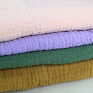 Robe super douce pour bébé, tissu <span class=keywords><strong>de</strong></span> mousseline 100% <span class=keywords><strong>coton</strong></span> biologique à <span class=keywords><strong>double</strong></span> <span class=keywords><strong>gaze</strong></span> par rouleaux, vente en gros - Product Image 3