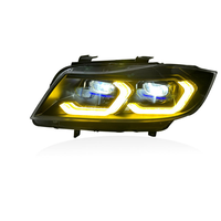 Phares bicolores pour BMW E90 Série 3 2005-2012 E90 320i 325i 330i 335i Jaune Blanc DRL Phare LED