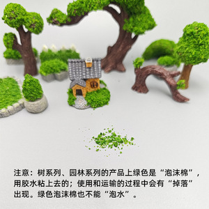 Adornos de jardín en miniatura, casa de árbol de resina, decoración de coche, accesorios de micropaisaje DIY para decoración de jardín - Product Image 2
