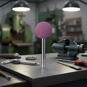 Meule sphérique en céramique de 15 mm avec tige de 6 mm pour le meulage de précision - Product Image 2