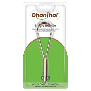 Dhanthal Grattoir à Langue en Acier Inoxydable de Haute Qualité, Léger, Nettoyeur Métallique, Idéal pour les Voyages, Résistant à la Rouille, Réutilisable, Personnel - Product Image 3